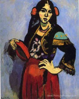 Femme espagnole avec une tamborine