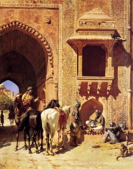 Porte de la forteresse à Agra, en Inde,