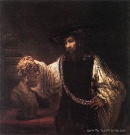 Aristote avec un buste d'Homère