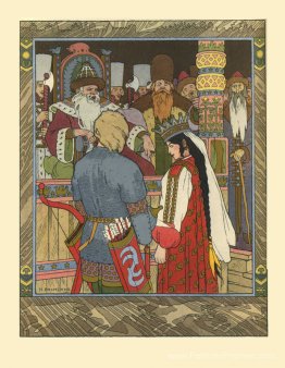 Illustration pour l'histoire du prince Ivan, du Firebird et du l