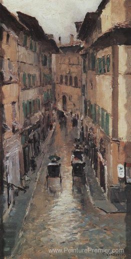 Une rue Florence sous la pluie