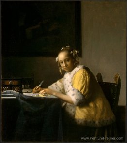 Une dame écrivant
