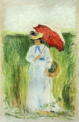 Jeune femme avec un parapluie