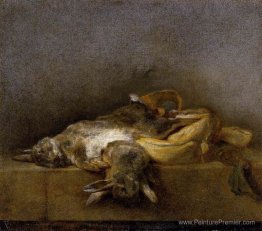 Nature morte avec deux lapins