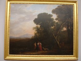 Paysage idéal romain avec cephalus, procris et Diana