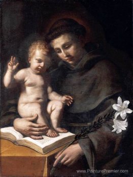 St Anthony de Padoue avec l'enfant Christ