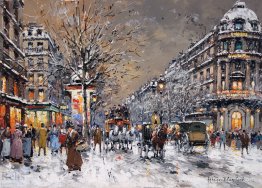 Les Grands Boulevards, sous la neige