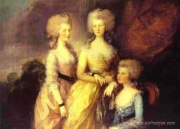 Les trois filles aînées de George III: Princesses Charlotte, Aug