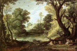 Paysage avec nymphes et satyres