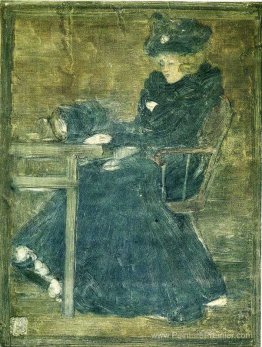 Femme assise en bleu (également connu sous le nom de café)