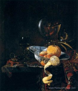 Nature morte avec de la porcelaine et une tasse de nautilus