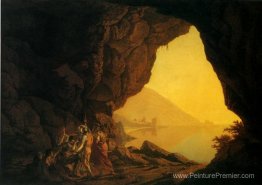 Une grotte dans le royaume de Naples, avec Banditti