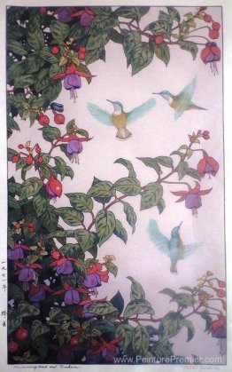 Colibri et fuchsia