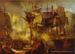 La bataille de Trafalgar, comme on le voit du mizen tribord en h