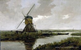 Paysage avec un moulin