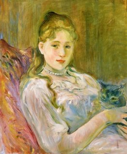 Jeune fille avec chat