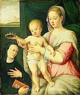 Vierge et enfant avec saint