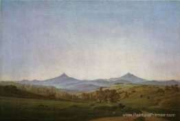 Paysage bohème avec le mont Millsheauer