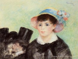 Jeune femme dans un chapeau de paille