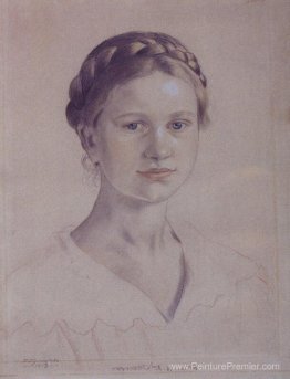 Portrait de I.B. Kustodieva, fille de l'artiste