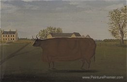 Peinture d'un prix de vache dans un champ
