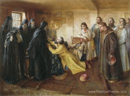 Tzar Ivan le terrible demande à l'abbé Cornelius de le tondre au
