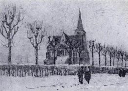 L'église de Nuenen en hiver