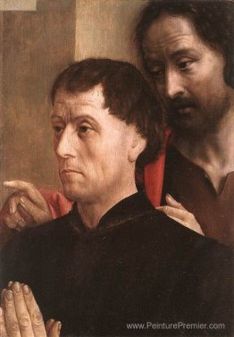 Portrait d'un homme de prière avec Saint-Jean-Baptiste