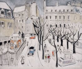 Scène de neige de Paris