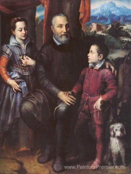 Portrait de famille, Minerva, Amilcare et Asdrubale Anguissola
