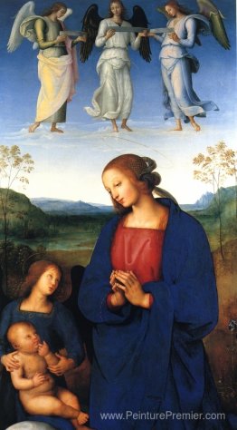 La vierge et l'enfant avec un ange