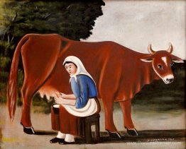La femme lance une vache