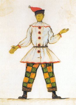 Petrushka. Conception de costumes pour Vatslav Nijinsky