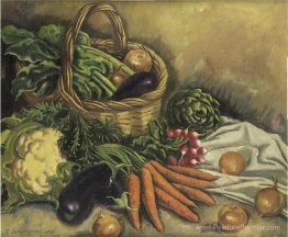 Nature morte avec chou-fleur et légumes