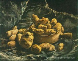 Nature morte avec un bol et des pommes de terre en terre