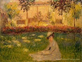 Femme dans un jardin