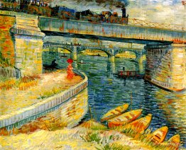 Ponts à travers la Seine chez Asnieres