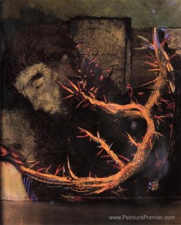 Christ avec des épines rouges