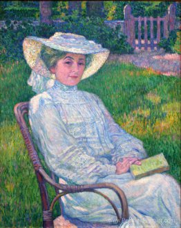 Dame en blanc, portrait de Mme Théo Van Rysselberghe