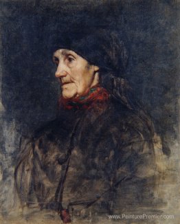 Vieille femme avec un foulard