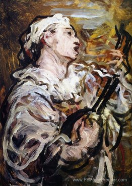 Pierrot avec guitare