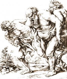 Silenus (ou bacchus) et satyres