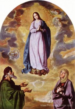 La conception immaculée avec Saint Joachim et Saint Anne