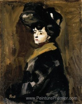 Femme avec un chapeau