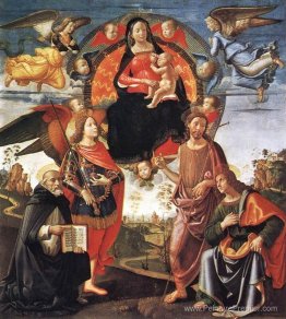 Madonna en gloire avec des saints