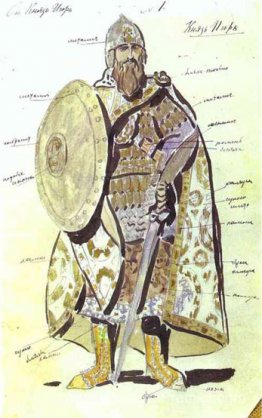 Design de costumes pour Igor dans la production de Prince Igor a