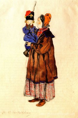 Infirmière et enfant. Conception de costumes