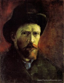 Autoportrait avec un chapeau en feutre noir