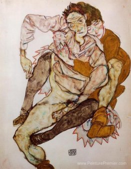 Couple assis (Egon et Edith Schiele)