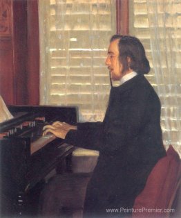 Portrait d'Eric Satie à l'harmonium